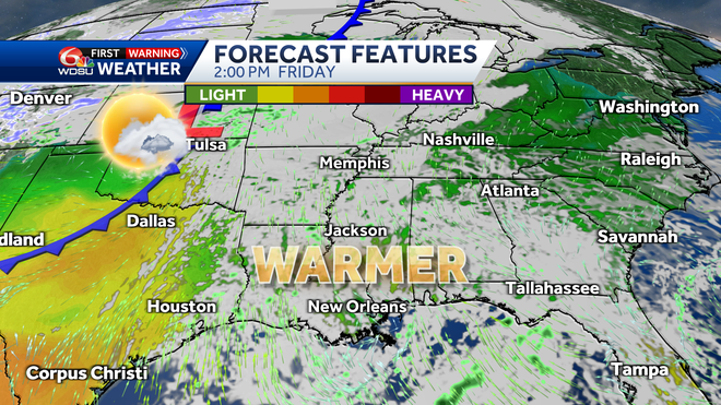 New Orleans forecast high temps rain chances severe weather