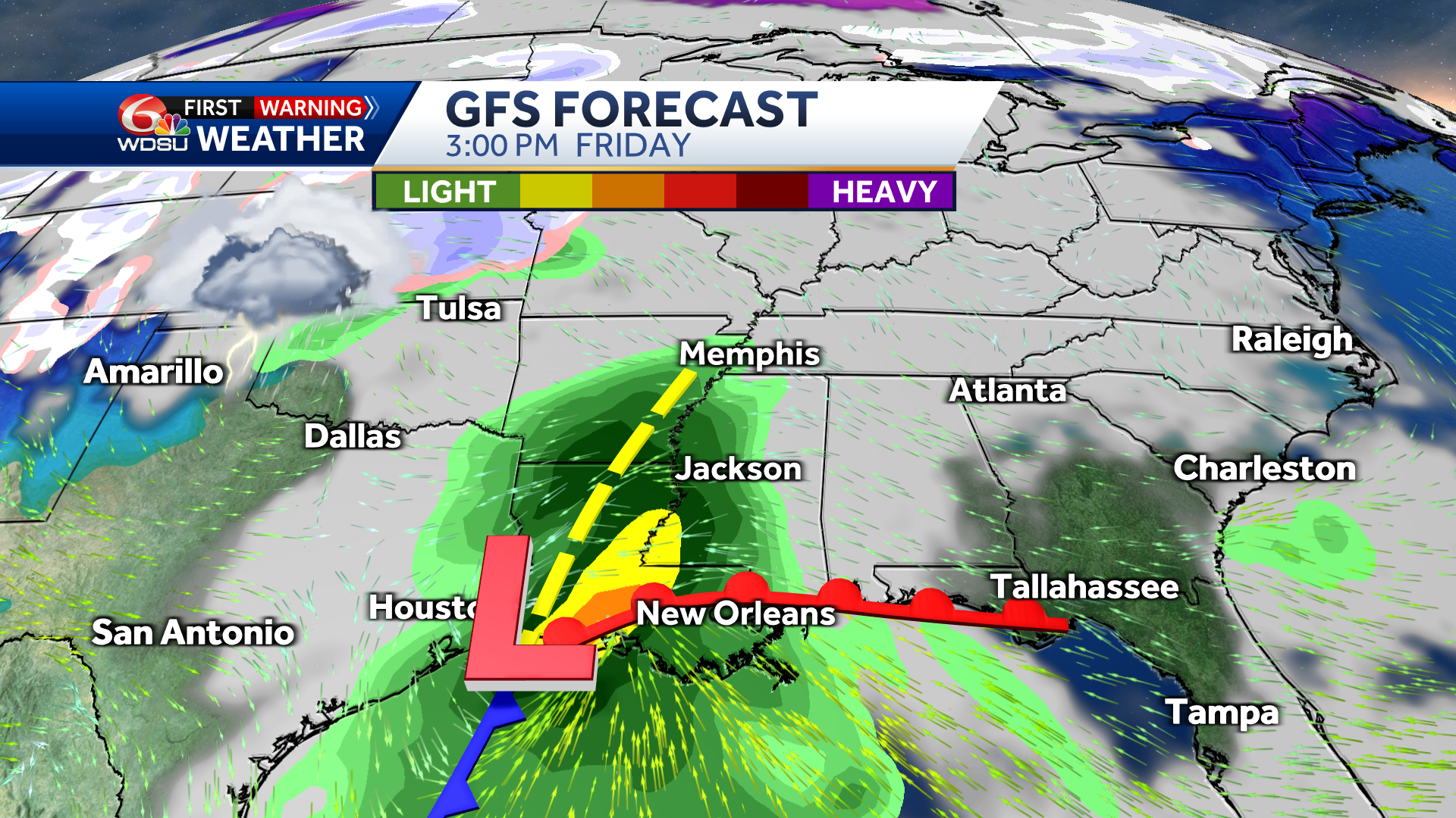 New Orleans Forecast Rain Chances High Temp Rain Time