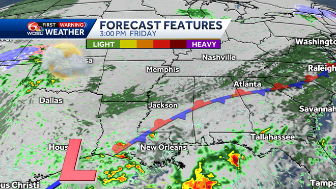 New Orleans rain storm forecast flooding flash flooding