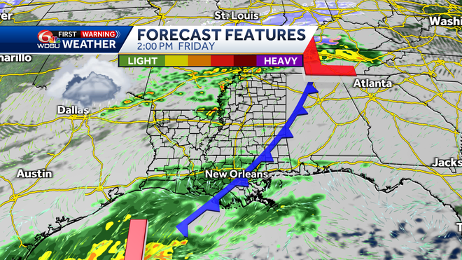 Weather features for Friday