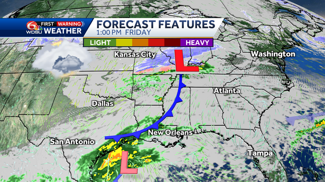 Friday forecast features