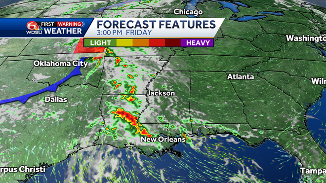 New Orleans weather forecast rain chances high temps rain amounts