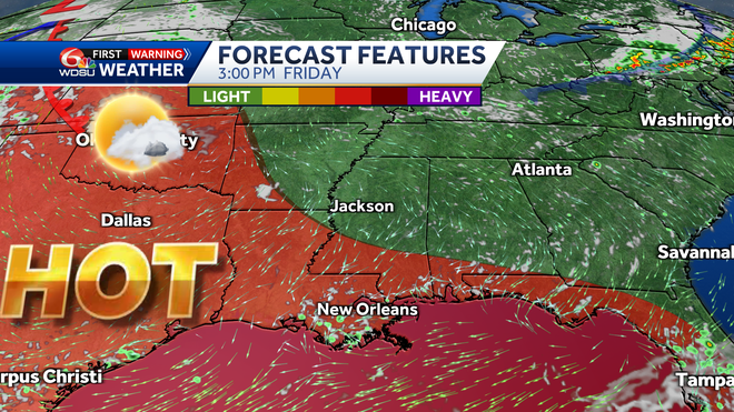 New Orleans weather forecast air quality high temps rain chances