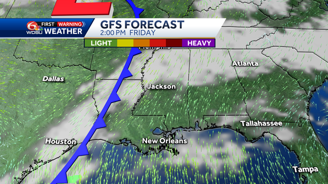 New Orleans weather forecast severe storms time tornado cooler