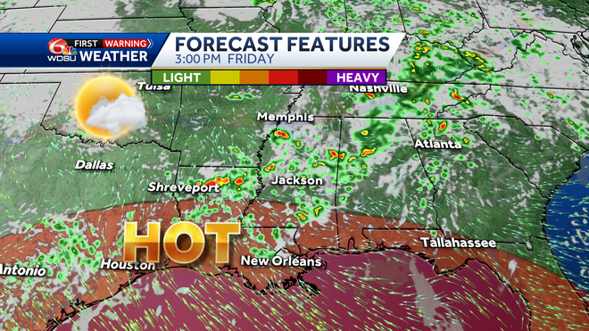 New Orleans weather forecast rain chance fog high temp flood risk