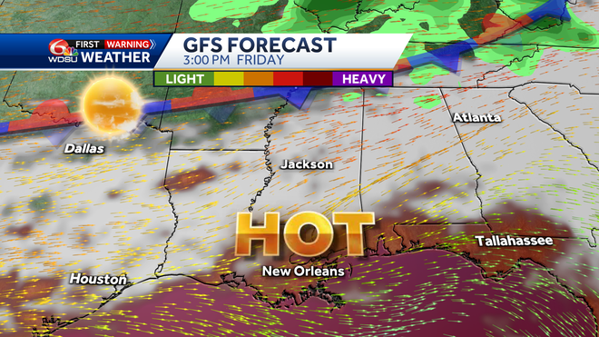 Friday weather features