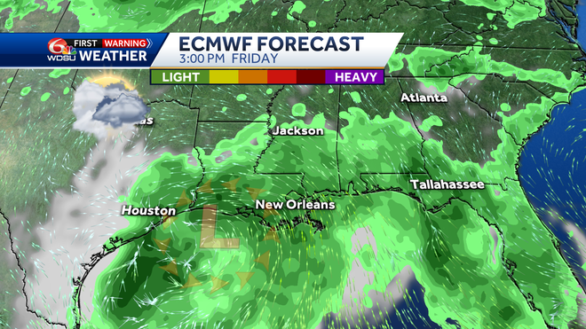 New Orleans weather forecast extreme heat warning high temp storm