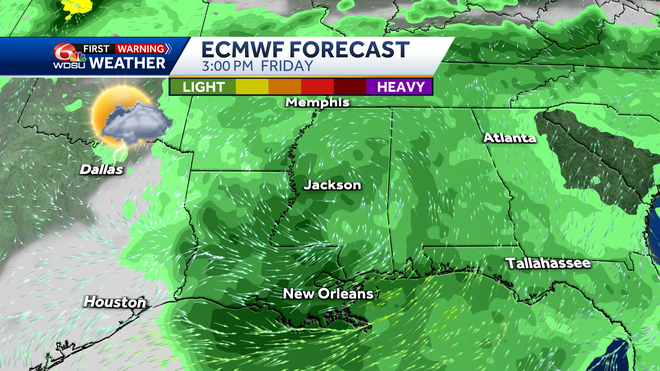 On Friday's weather features