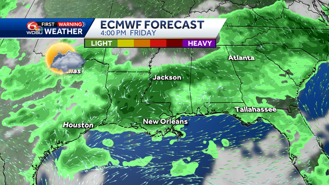 On Friday's weather features