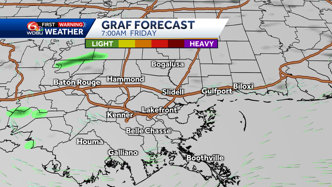 Clouds and rain forecast today, Friday, 7 am