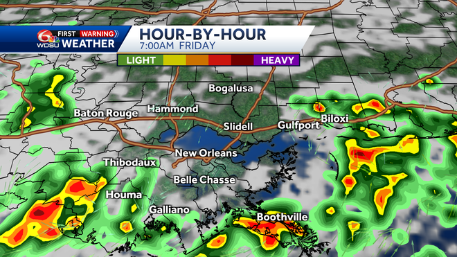 New Orleans weather forecast when will it rain how much will I get