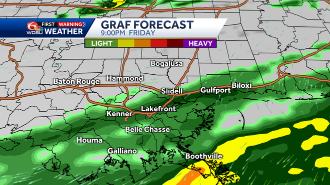 Clouds and rain forecast today, Friday, at 9 pm