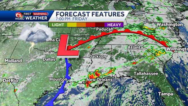 New Orleans weather forecast timing for severe storms flooding