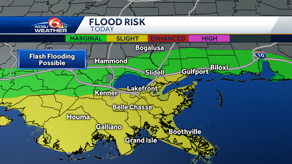 Flash flooding concern today and through the weekend