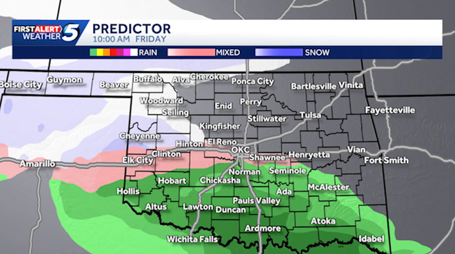 Oklahoma enero tormenta invernal y amenaza de nieve