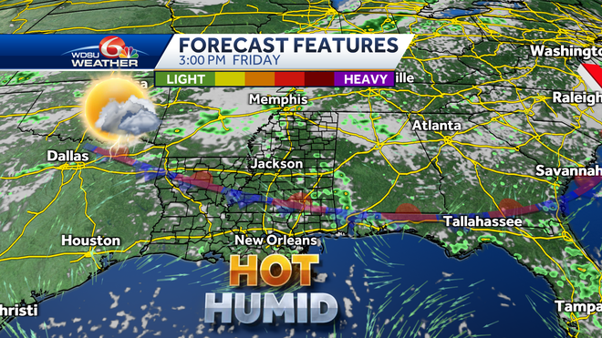 New Orleans storm forecast heat humidity weekend forecast