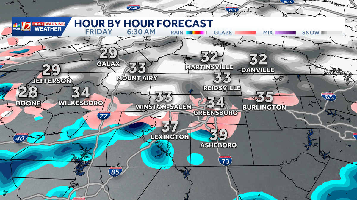 When will North Carolina get winter weather this week?