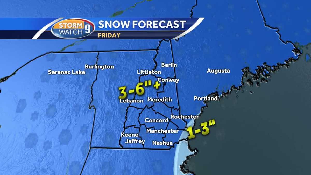 Travel problems expected with snow moving in Friday