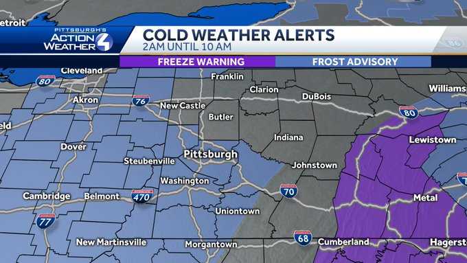 PITTSBURGH WEATHER: Frost advisory in effect Saturday morning for parts ...