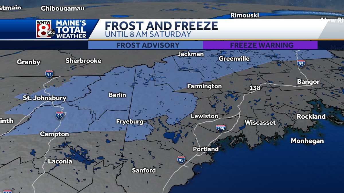 Frost advisory issued for parts of Maine to start the weekend