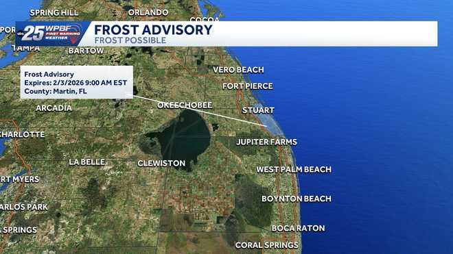 Cold weather and frost advisories end for South Florida