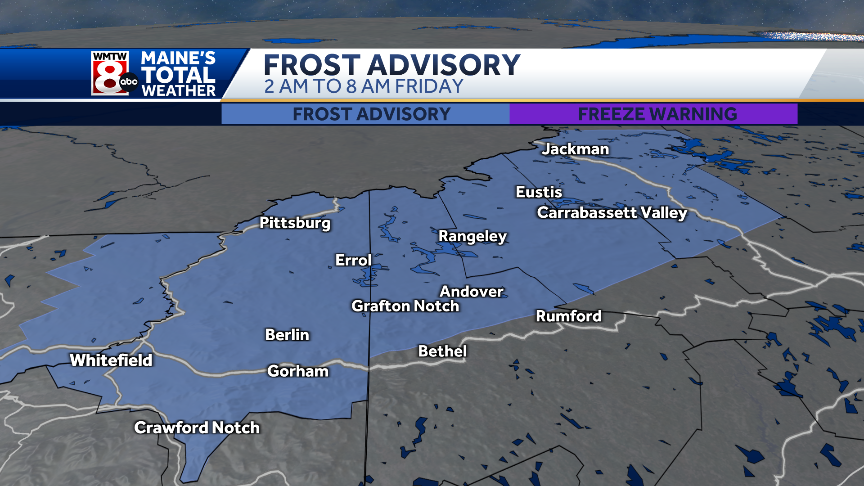 Frost Advisory for some tonight