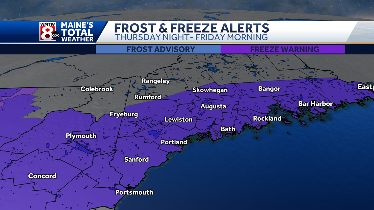 Freeze warnings issued ahead of coldest night so far this season