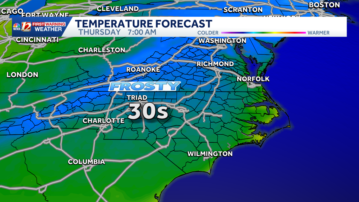 Cooler start to the workweek | Plenty of sunshine in North Carolina