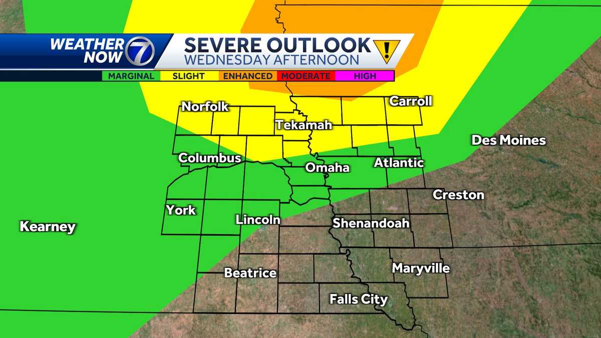 Omaha forecast: Severe thunderstorms possible Wednesday, Thursday