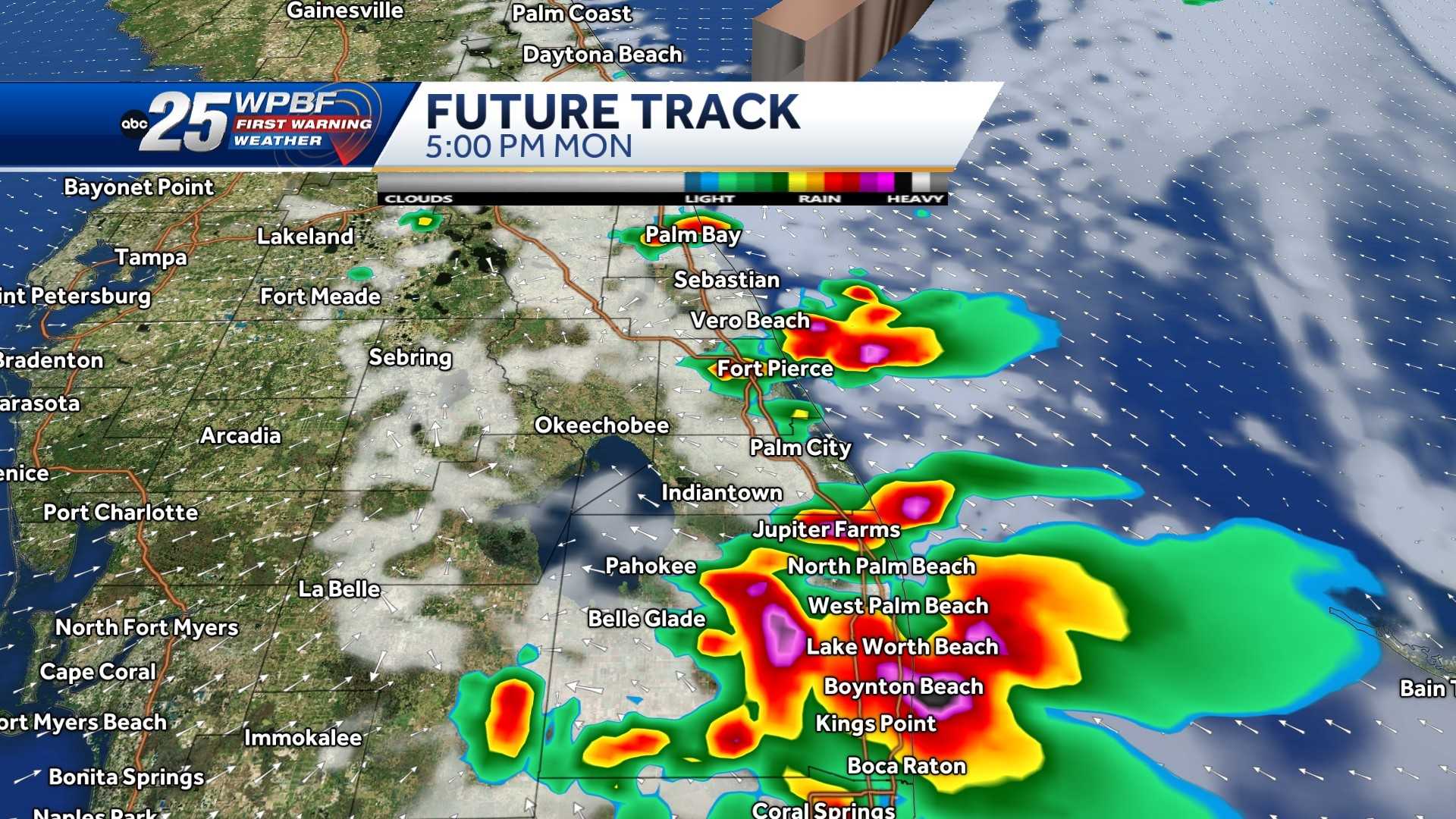 Tracking severe storms, hail and tornado across South Florida - WPBF