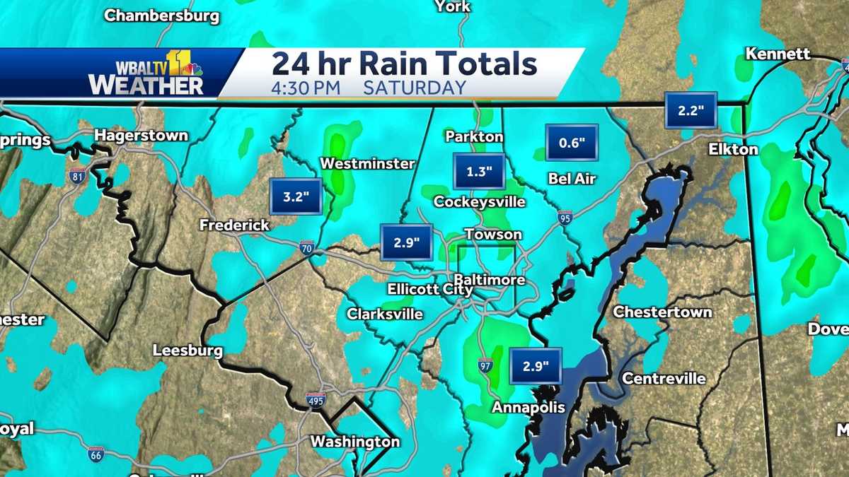 Maryland weather forecast Isolated storms, hail possible