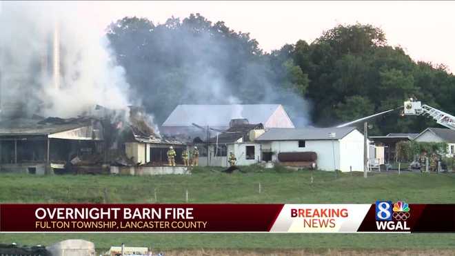 FIRE DAMAGES Lancaster County barn in Fulton Township