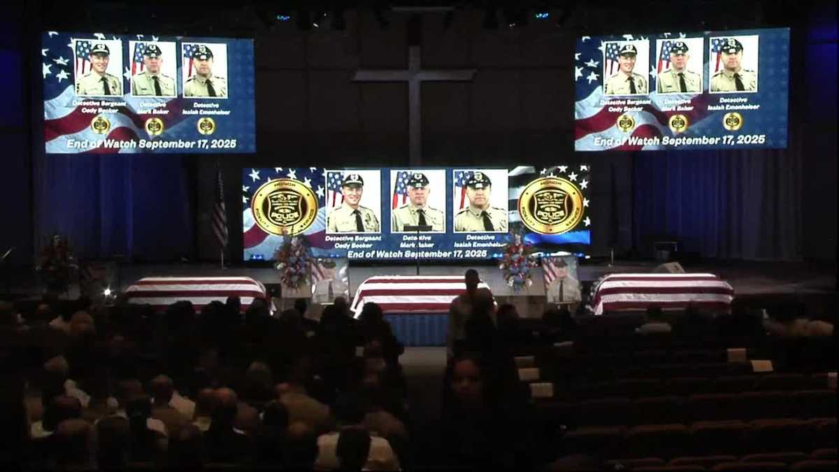 Funeral, procession for York County officers killed in ambush