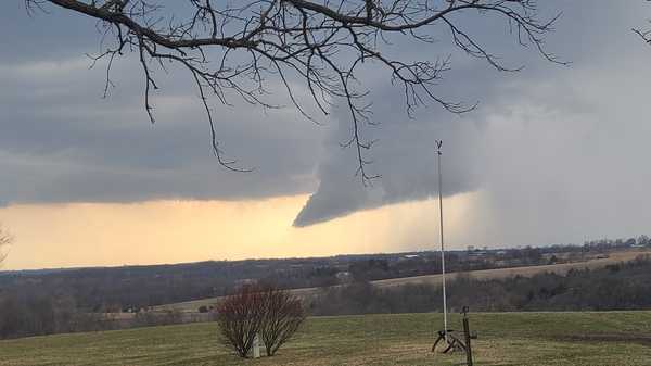 Connie Moore took this photo of a funnel cloud near Murray on Friday, March 31, 2023.