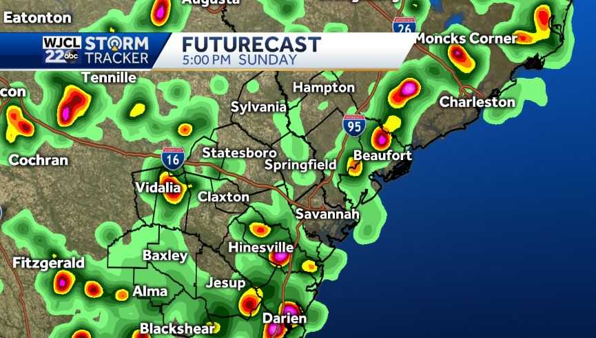 Sticky Sunday looks to turn stormy for some. Here's the latest - WJCL