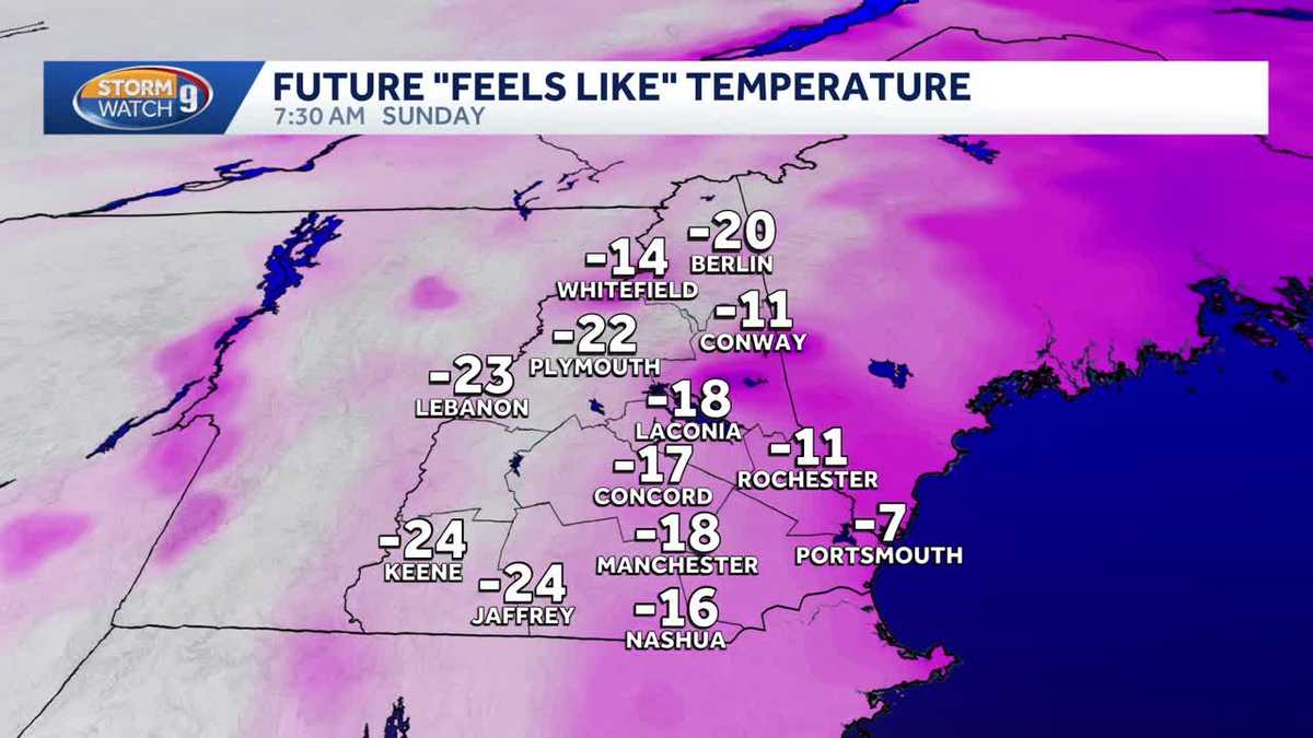 Light snow Saturday morning in New Hampshire before dangerously cold, windy Sunday