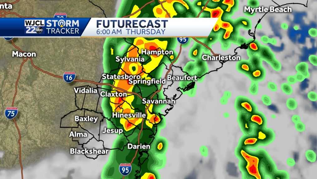 Dry today but rain and thunderstorms likely Thursday morning - WJCL