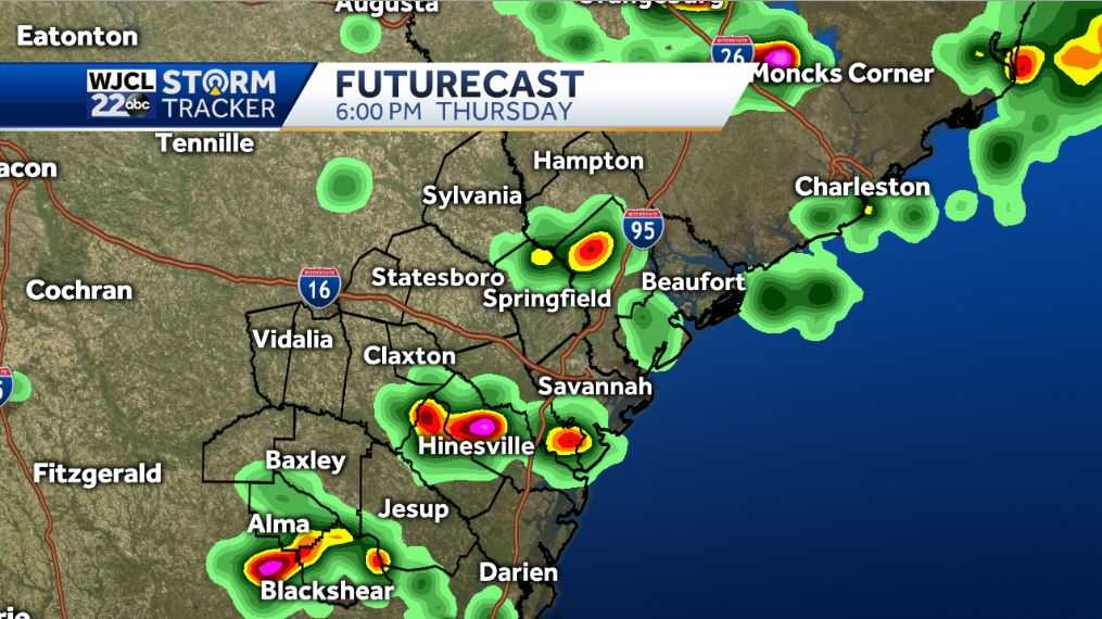 Showers and thunderstorms this afternoon. Tracking Josephine - WJCL