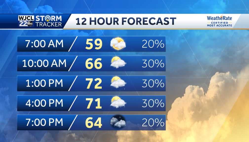 Umbrella needed at times today with scattered showers - WJCL