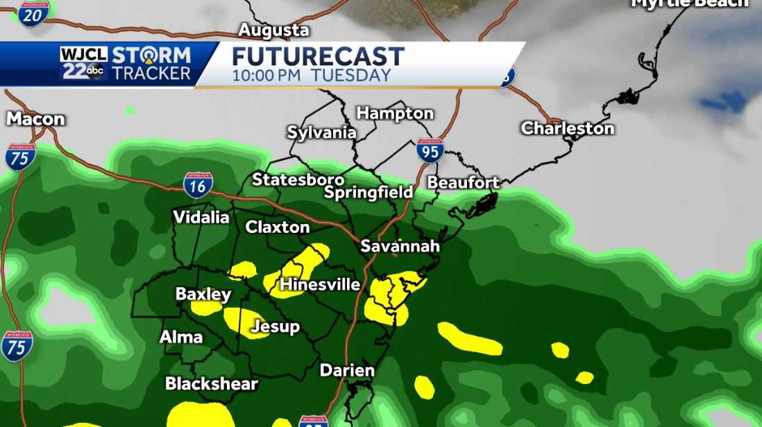 Showers this afternoon and warm. Rain likely by Tuesday night - WJCL