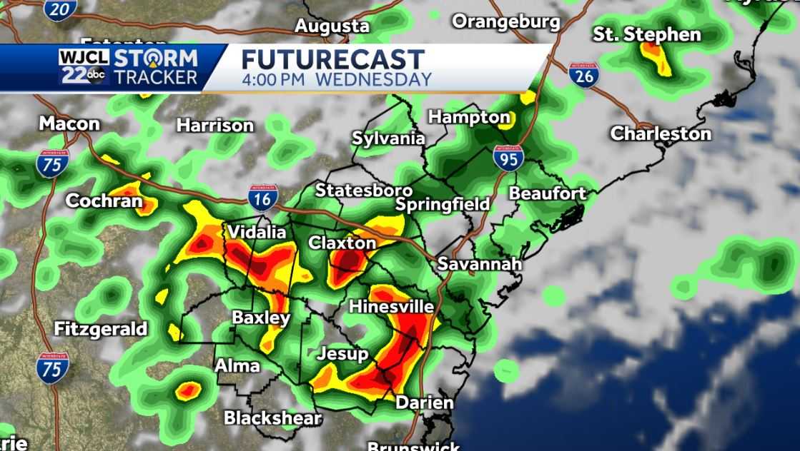 Much-needed rain in the forecast with rain likely on Wednesday - WJCL
