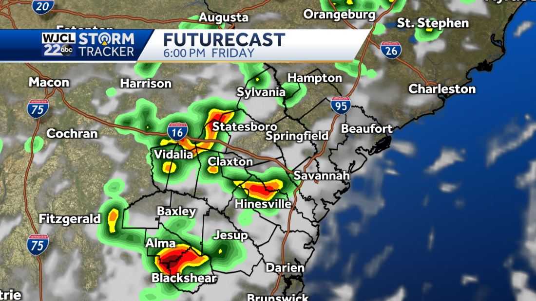 Showers and storms in the forecast today through the weekend - WJCL