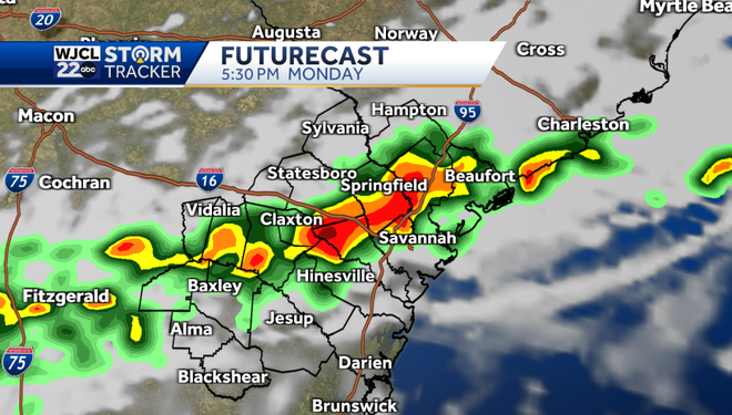 Severe thunderstorms possible today mainly after 2 pm