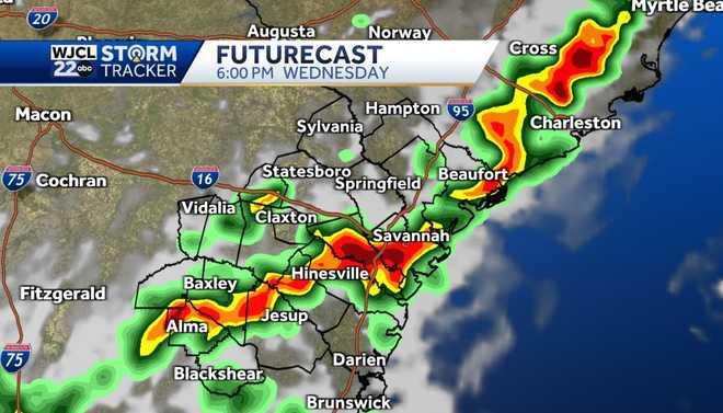 Showers and storms likely this afternoon with heavy rain at times