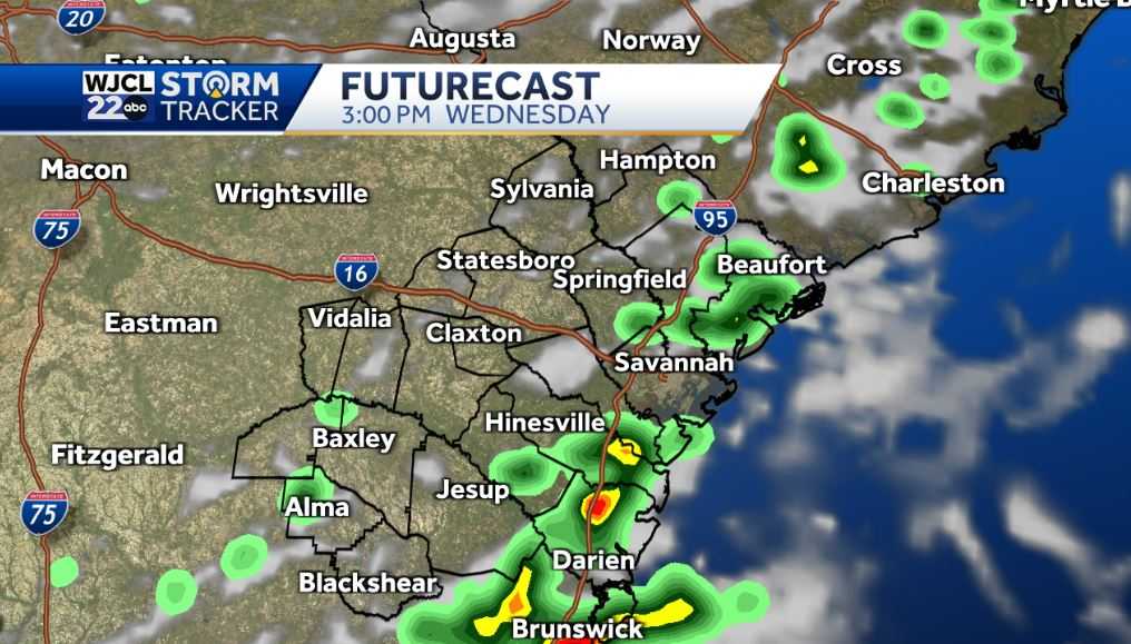 Lots of sunshine today but showers or storms possible by tomorrow - WJCL
