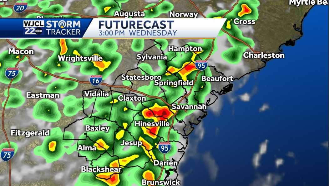 Another hot one with scattered PM storms for the Savannah area - WJCL