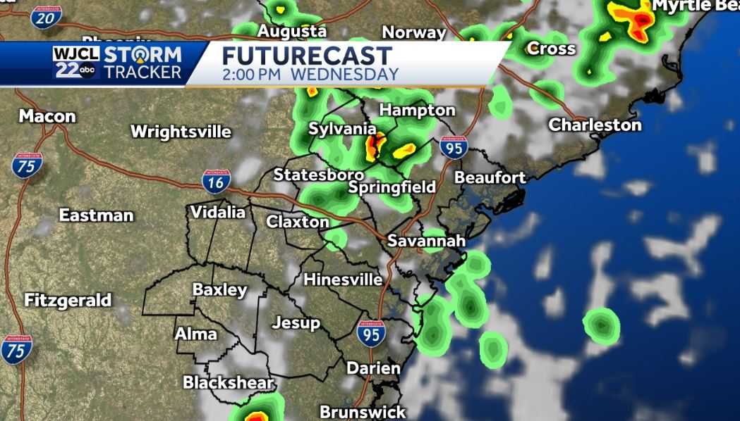 A few showers today for the Savannah area, here's the timing - WJCL