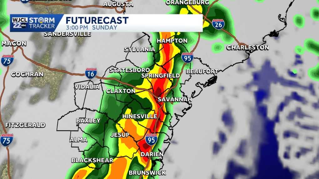 Wet weather for the Savannah area on Sunday - WJCL