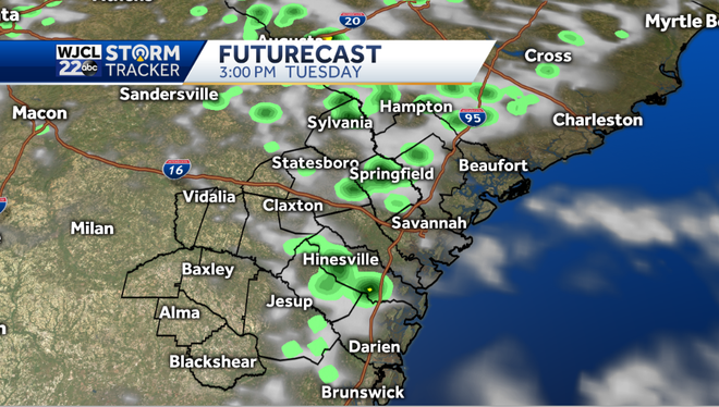 Warm and humid today with spotty showers this afternoon
