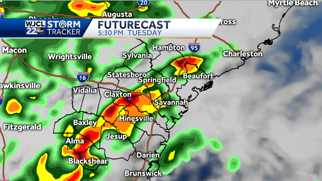Dry and warm today with showers by Tuesday - WJCL